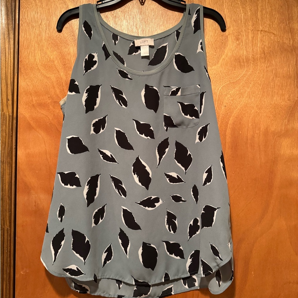 Loft Sleeveless Dress Blouse Size Large